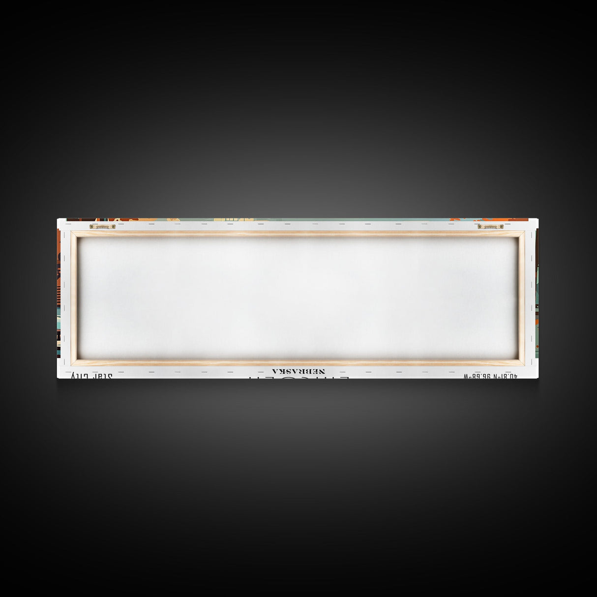 Lincoln Nebraska Panoramic Painting, Mid Century Modern Framed Canvas Print, Retro Pop Art Travel Poster, Wall Art, Home Decor, Office Wall Art, Living Room Decor