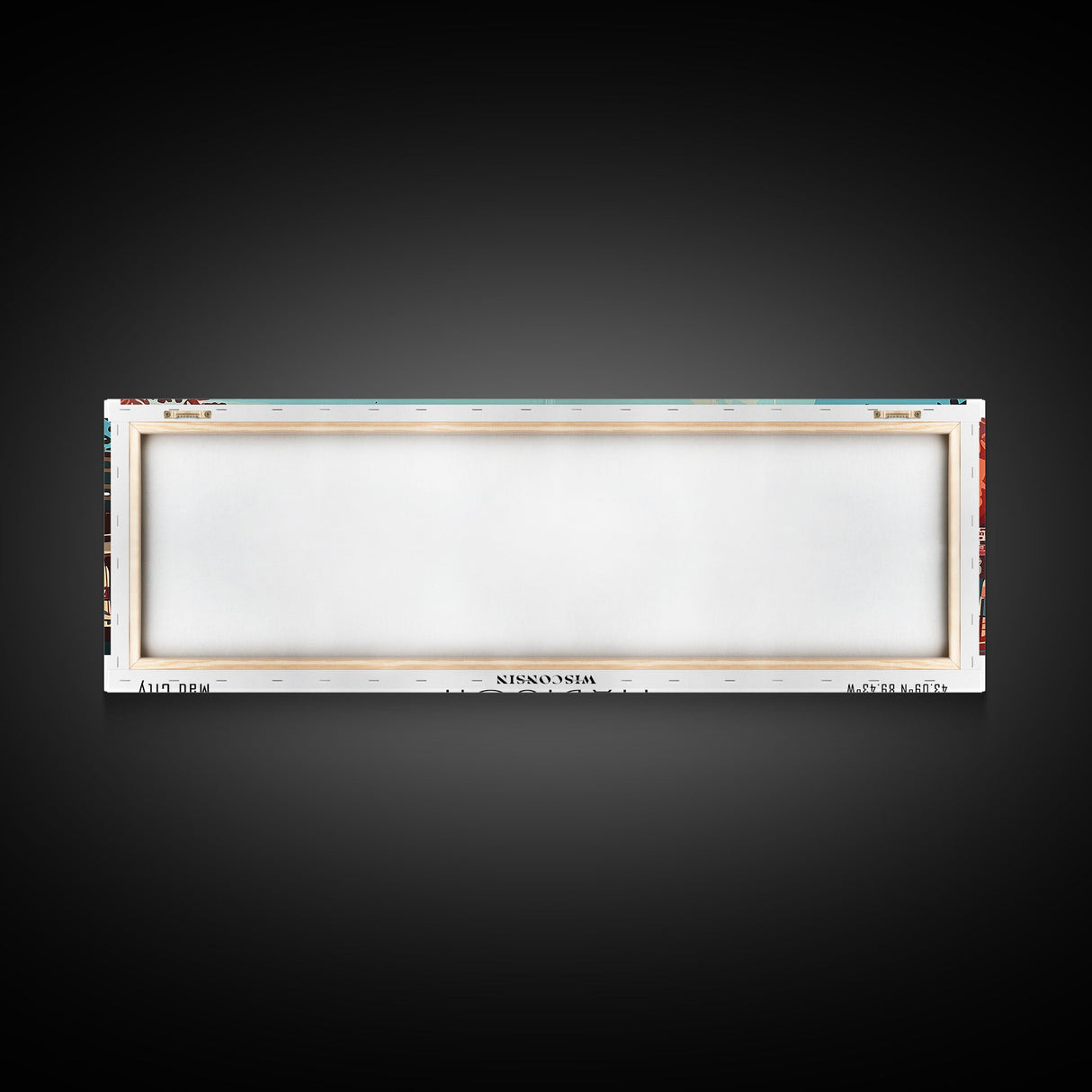 Madison Wisconsin Panoramic Painting, Mid Century Modern Framed Canvas Print, Retro Pop Art Travel Poster, Wall Art, Home Decor, Office Wall Art, Living Room Decor