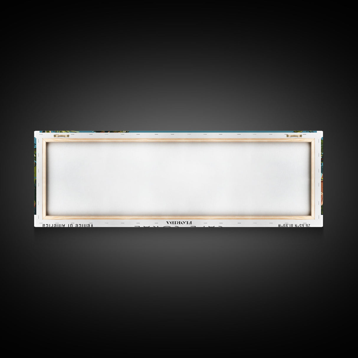 Cape Coral Florida Panoramic Painting, Mid Century Modern Framed Canvas Print, Retro Pop Art Travel Poster, Home Decor, City Print