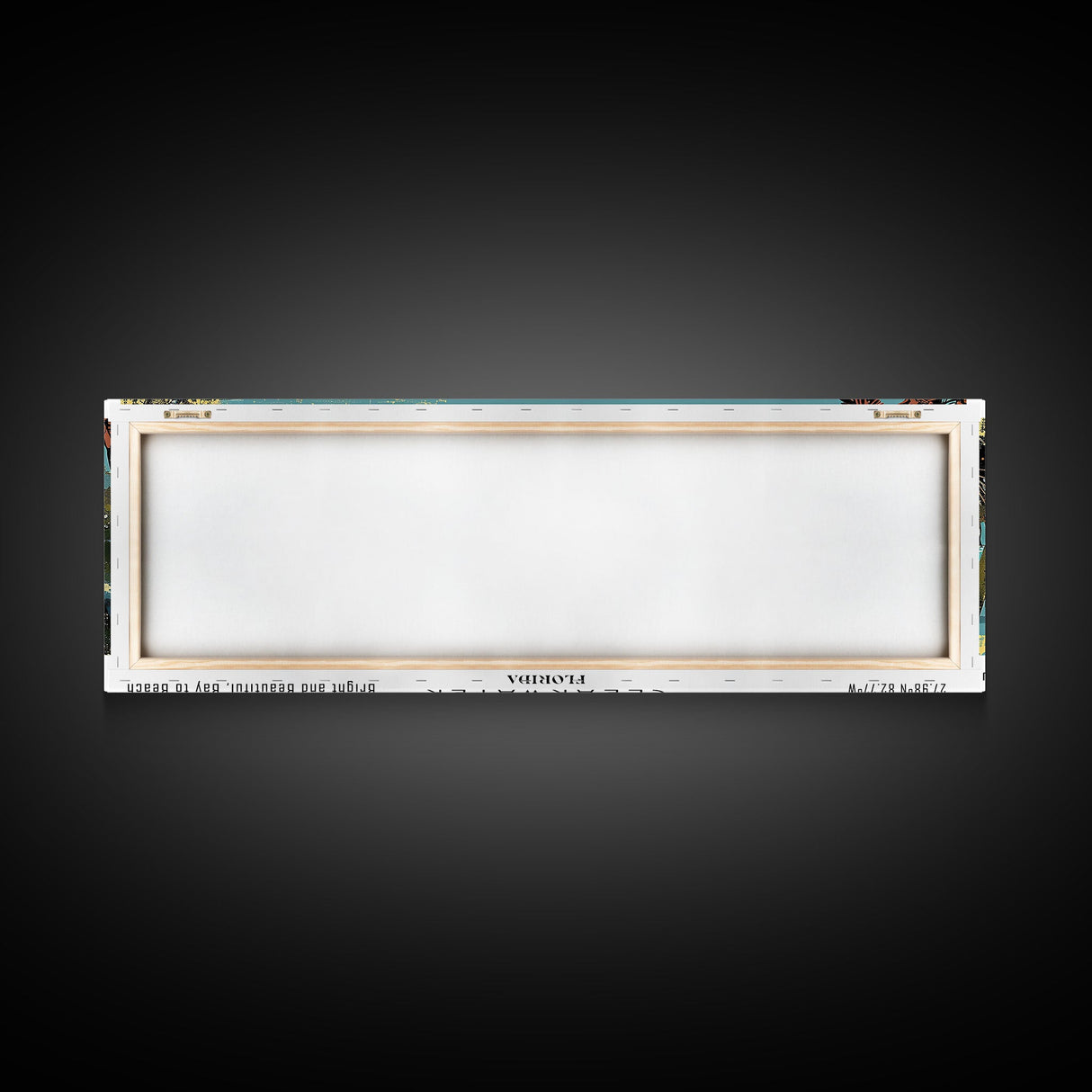 Clearwater Florida Panoramic Painting, Mid Century Modern Framed Canvas Print, Retro Pop Art Travel Poster, Home Decor, City Art