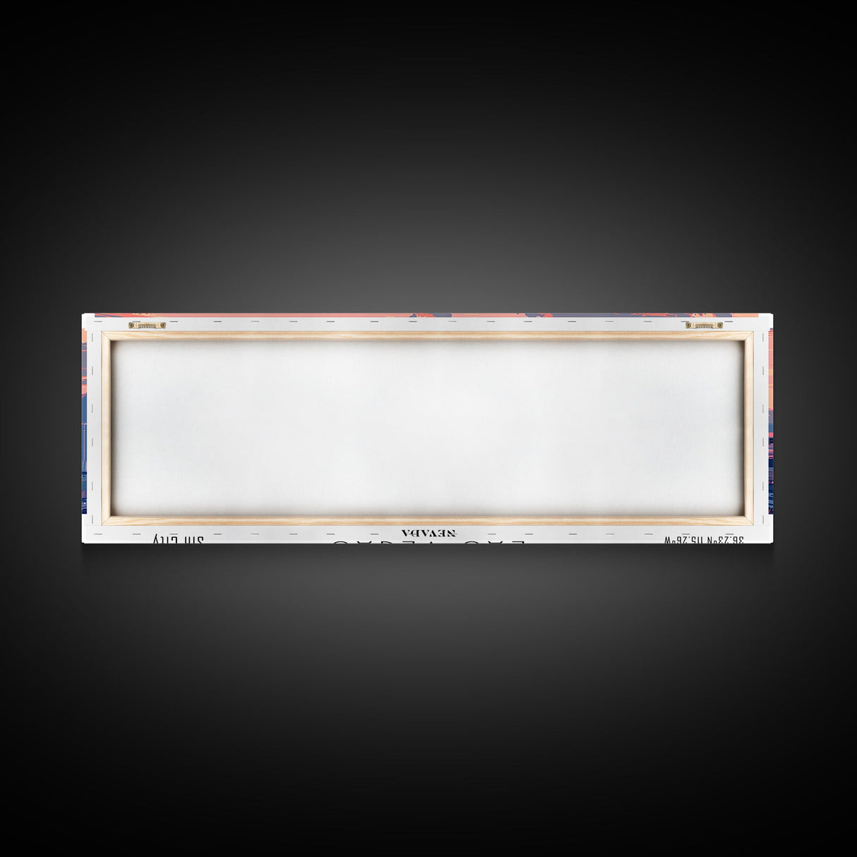 Las Vegas Nevada Panoramic Painting, Mid Century Modern Framed Canvas Print, Retro Pop Art Travel Poster, Living Room Art