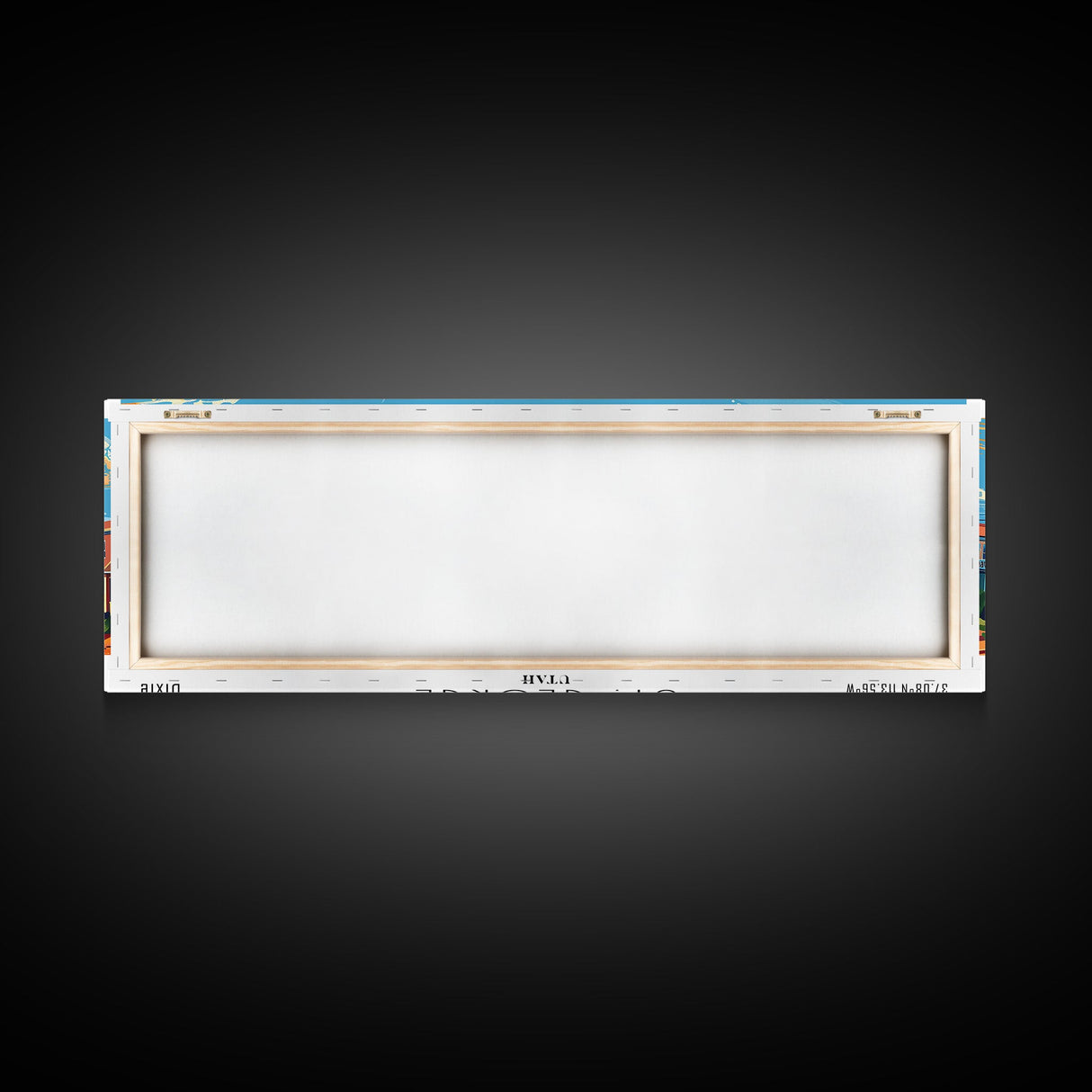 St. George Utah Panoramic Wall Art, Mid Century Modern Framed Canvas Print, Retro Pop Art Travel Poster, Office Wall Decor and Gift Idea