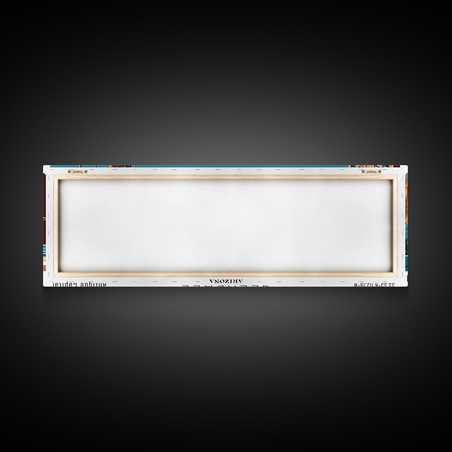 Glendale Arizona Panoramic Painting, Mid Century Modern Framed Canvas Print, City Art, Retro Pop Art Travel Poster, Living Room Decor, City Wall Art, Home Office Decor