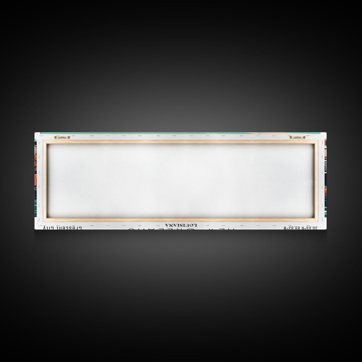 New Orleans Louisiana Panoramic Painting, Mid Century Modern Framed Canvas Print, Retro Pop Art Travel Poster, Home Decor, Living Room Art