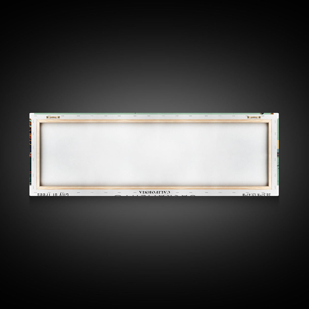 Sacramento California Panoramic Painting, Mid Century Modern Framed Canvas Print, Retro Pop Art Travel Poster, Cityscape, Home Decor, Office Wall Art