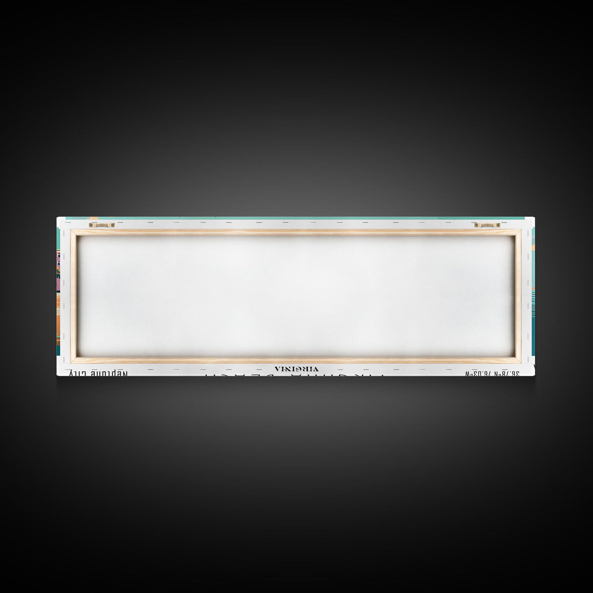 Virginia Beach Virginia Panoramic Wall Art, Mid Century Modern Framed Canvas Print, Retro Pop Art Travel Poster, Beach City Art, Home Office Decor