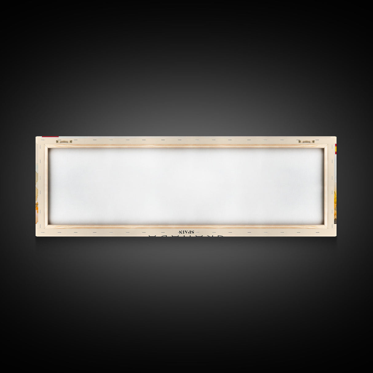 Granada Spain Panoramic Travel Poster, Framed Canvas Print or Metal Wall Art, Travel Art, Home Decor, Panoramic Painting, Midcentury Art