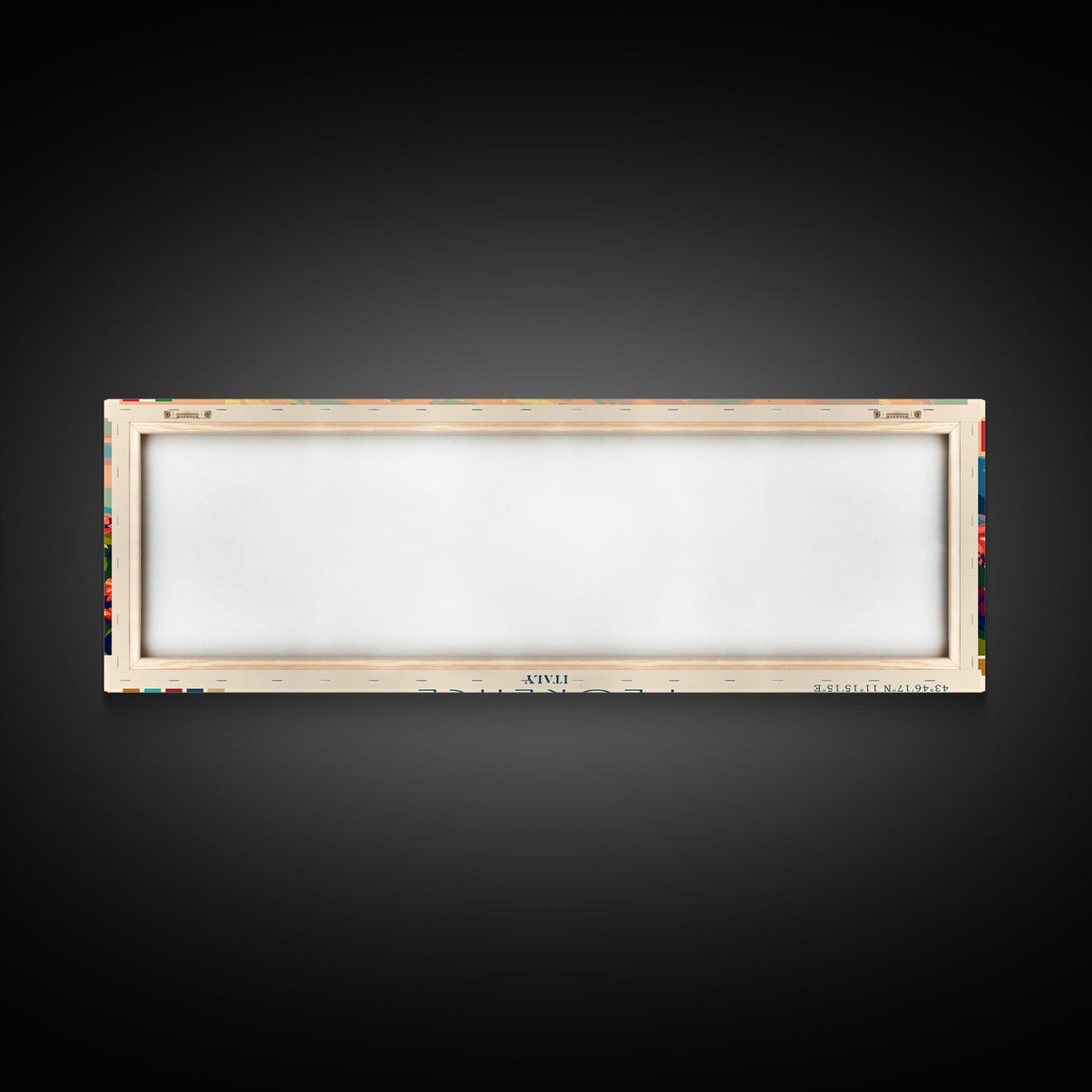 Florence Italy Panoramic Travel Poster, Framed Canvas Print or Metal Wall Art, Travel Art, Home Decor, Panoramic Painting, Midcentury Art