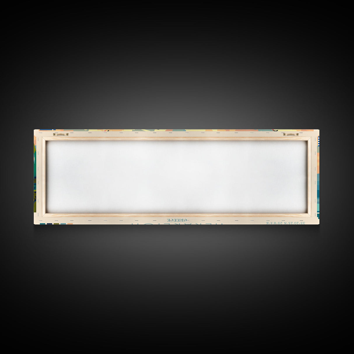 Heraklion Greece Panoramic Travel Poster, Framed Canvas Print or Metal Wall Art, Travel Art, Home Decor, Panoramic Painting, Midcentury Art