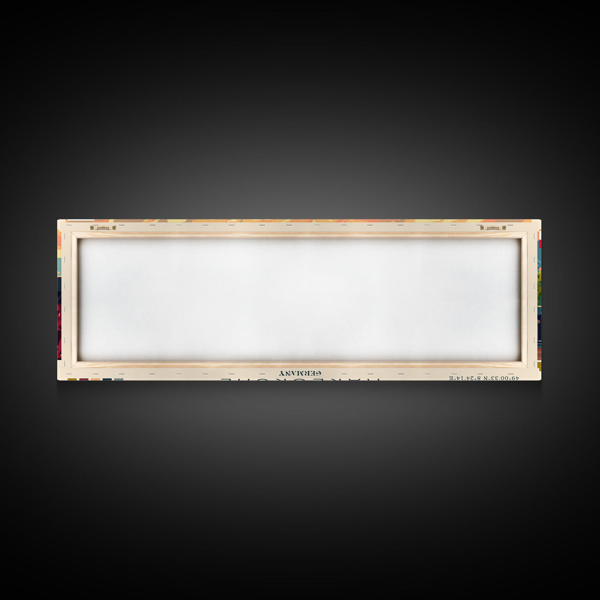 Karlsruhe Germany Panoramic Travel Poster, Framed Canvas Print or Metal Wall Art, Travel Art, Home Decor, Panoramic Painting, Midcentury Art