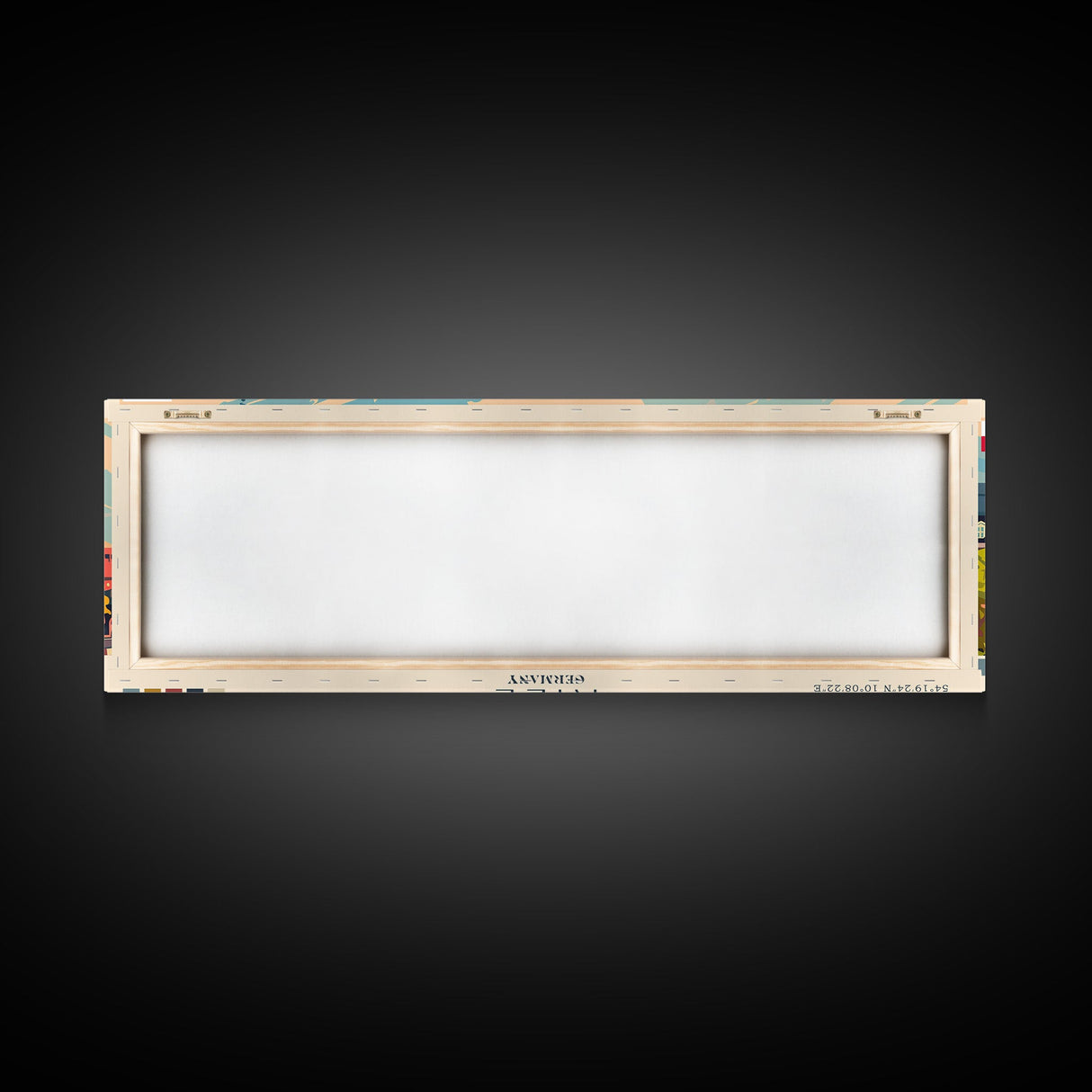 Kiel Germany Panoramic Travel Poster, Framed Canvas Print or Metal Wall Art, Travel Art, Home Decor, Panoramic Painting, Midcentury Art