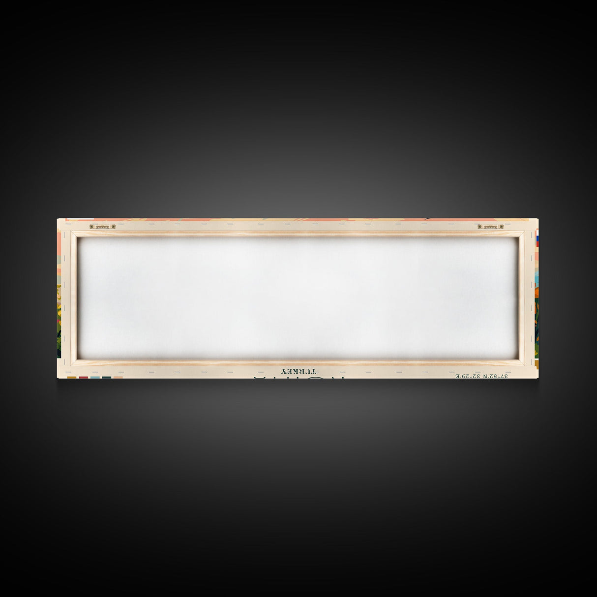 Konya Turkey Panoramic Travel Poster, Framed Canvas Print or Metal Wall Art, Travel Art, Home Decor, Panoramic Painting, Midcentury Art