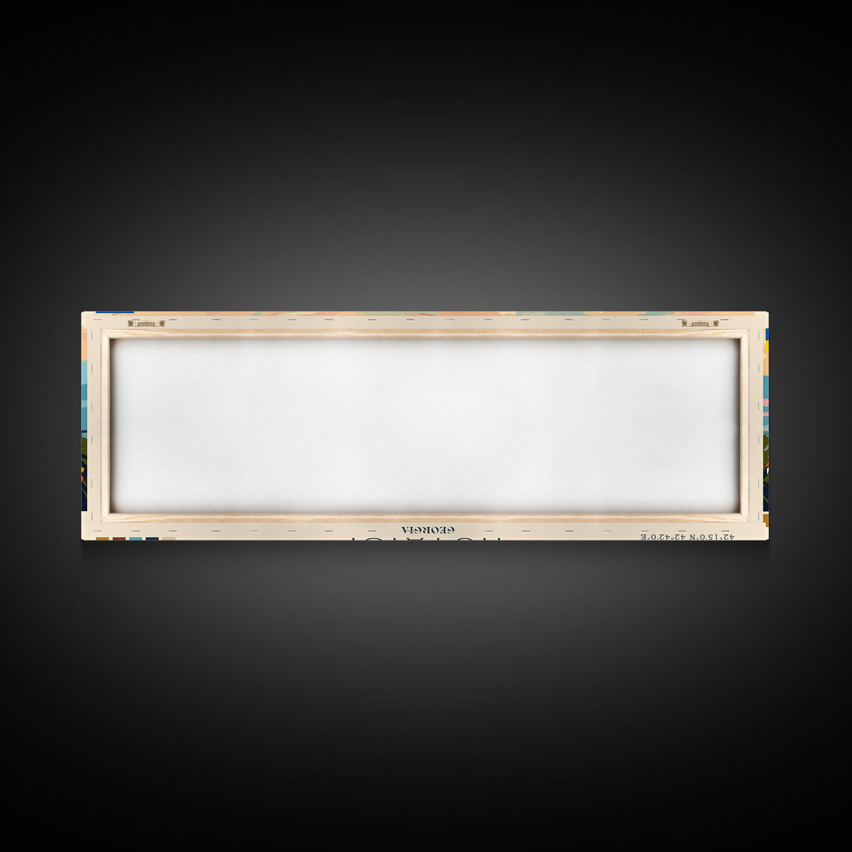 Kutaisi Georgia Panoramic Travel Poster, Framed Canvas Print or Metal Wall Art, Travel Art, Home Decor, Panoramic Painting, Midcentury Art