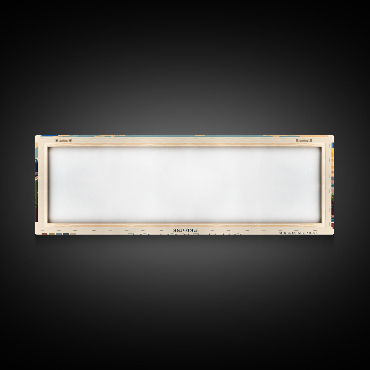 Simferopol Ukraine Panoramic Travel Poster, Framed Canvas Print or Metal Wall Art, Travel Art, Home Decor, Panoramic Painting, Midcentury Art