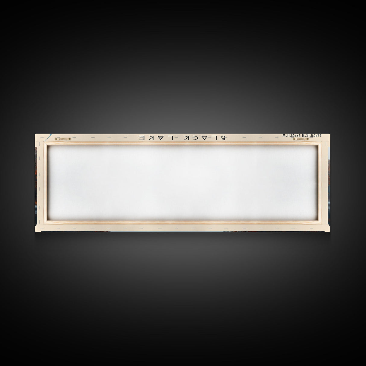 Black Lake New York Framed Canvas Print, Lake House Decor, Panoramic Scenic View, Travel Poster, Modern Art, Lake Painting