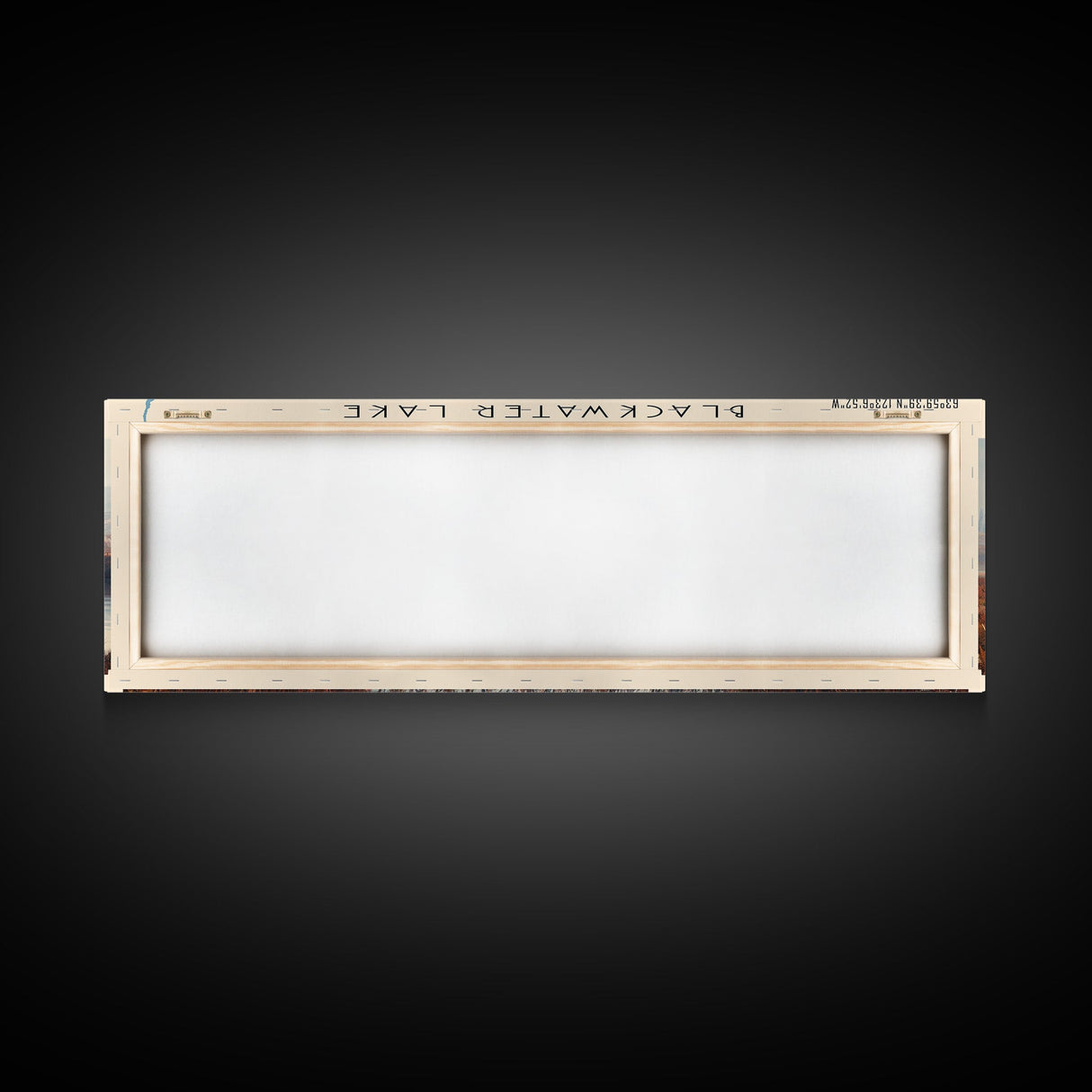 Blackwater Lake Framed Canvas Print, Lake House Decor, Panoramic Scenic View, Travel Poster, Minimalist Art, Lake Painting