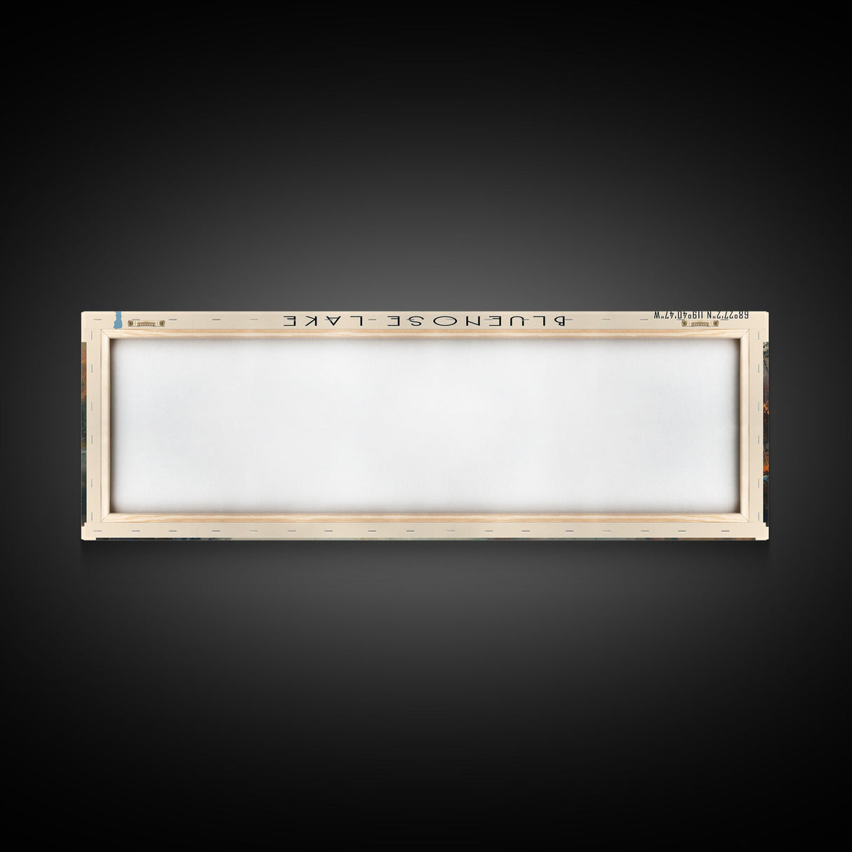 Bluenose Lake Framed Canvas Print, Panoramic Lake House Decor, Scenic View, Travel Poster, Rustic Art, Lake Painting