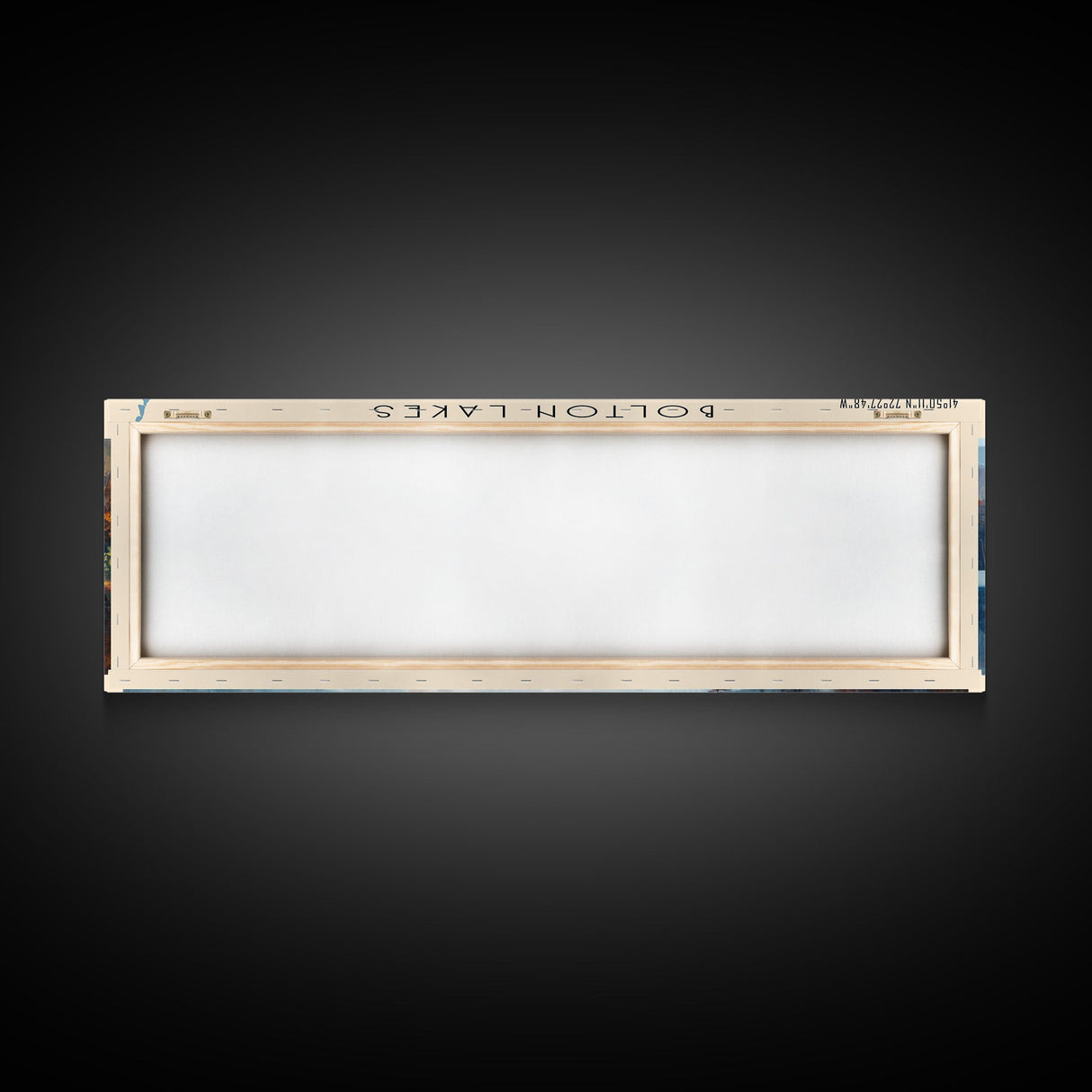 Bolton Lakes Connecticut Framed Canvas Print, Panoramic Lake House Art, Scenic View, Travel Poster, Modern Art, Lake Painting