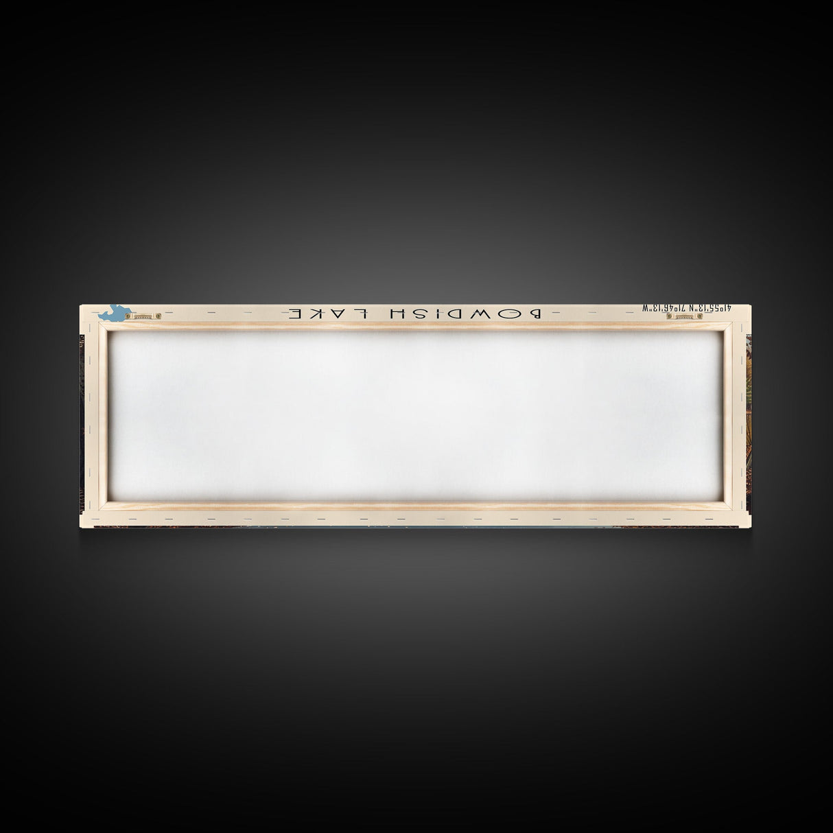 Bowdish Lake Rhode Island Framed Canvas Print, Lake House Art, Panoramic Travel Poster, Wall Art, Modern Lake Painting, Home Decor