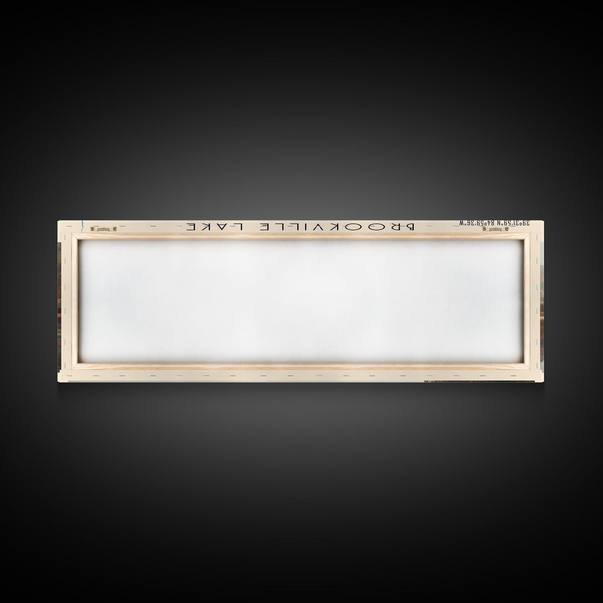 Brookville Lake Indiana Framed Canvas Print, Lake House Decor, Panoramic Wall Art, Travel Poster, Rustic Lake Painting, Nature Art