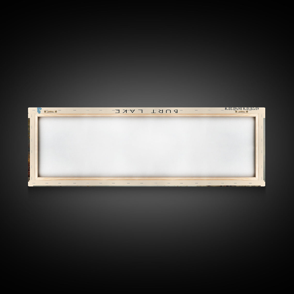 Burt Lake Michigan Framed Canvas Print, Panoramic Lake House Decor, Wall Art, Travel Poster, Rustic Lake Painting, Nature Art