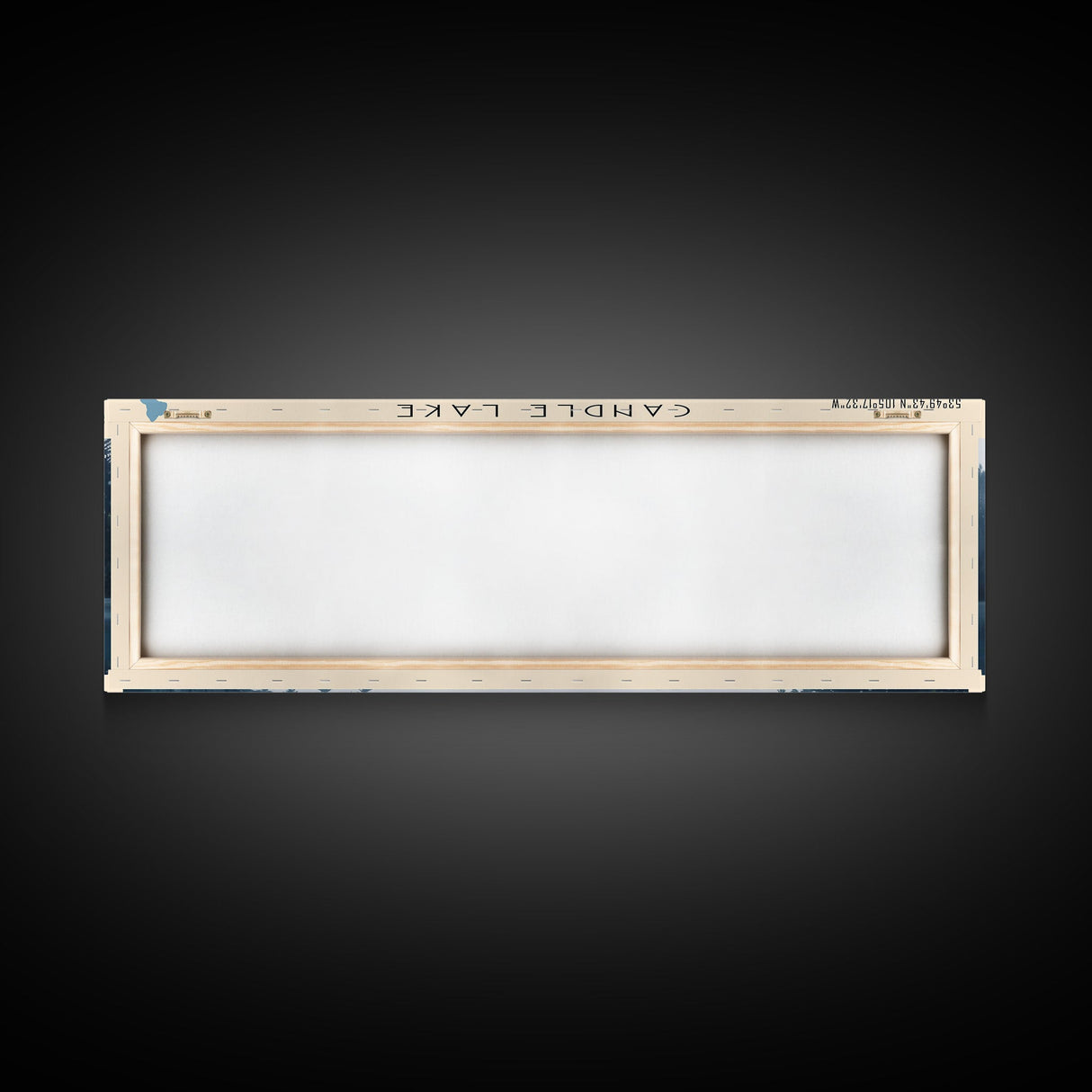 Candle Lake Framed Canvas Print, Panoramic Lake House Decor, Wall Art, Travel Poster, Rustic Lake Painting, Home Decor