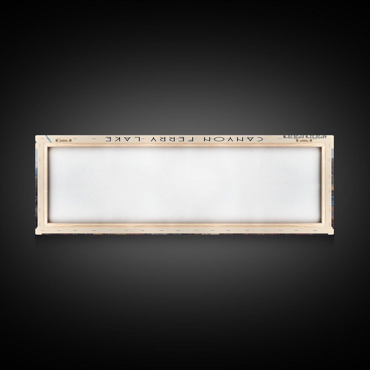 Canyon Ferry Lake Framed Canvas Print, Panoramic Lake House Decor, Wall Art, Travel Poster, Modern Lake Painting, Home Decor