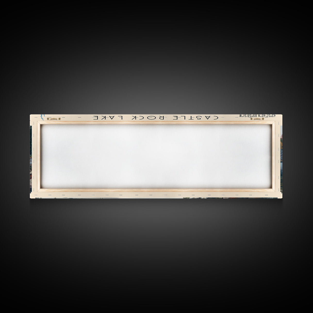 Castle Rock Lake Wisconsin Framed Canvas Print, Lake House Art, Panoramic Wall Art, Travel Poster, Modern Lake Painting, Home Decor