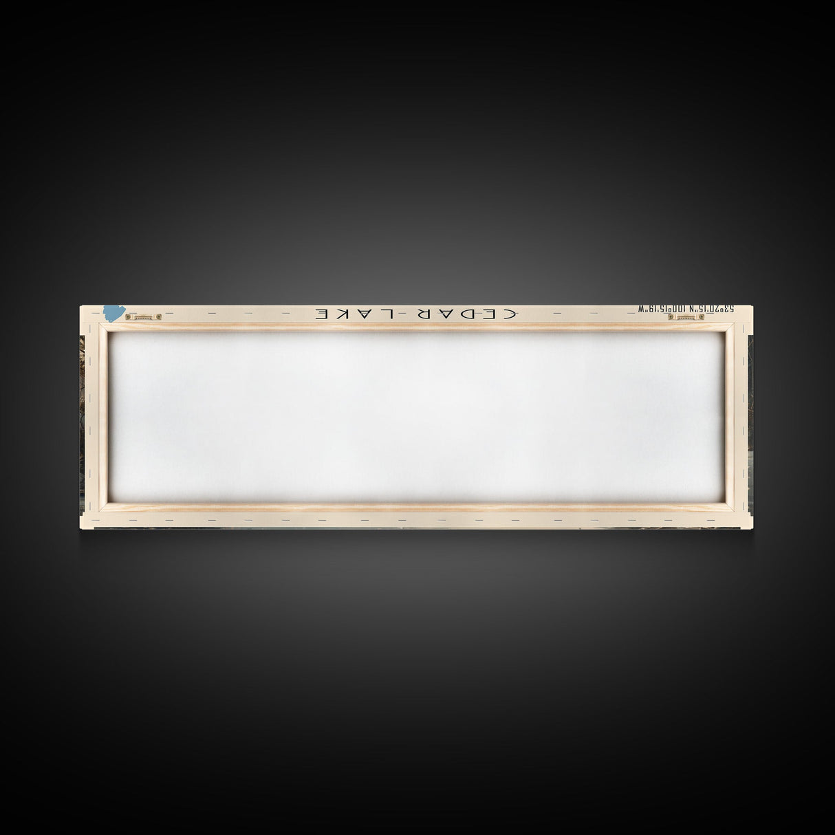 Cedar Lake Framed Canvas Print, Panoramic Lake House Decor, Wide Wall Art, Travel Poster, Rustic Lake Painting, Nature Art