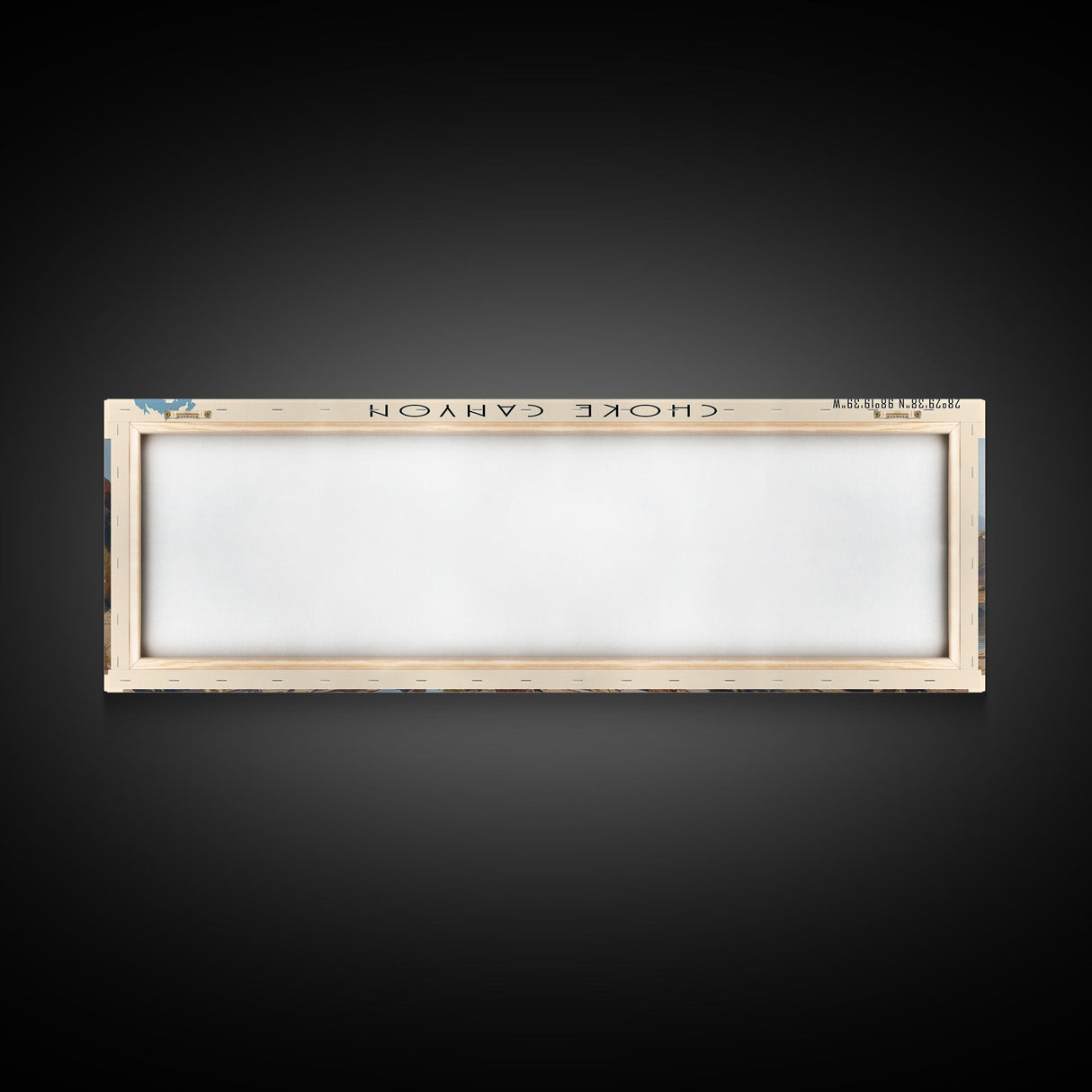 Choke Canyon Reservoir Framed Canvas Print, Panoramic Lake House Decor, Wide Wall Art, Travel Poster, Modern Lake Painting, Nature Art