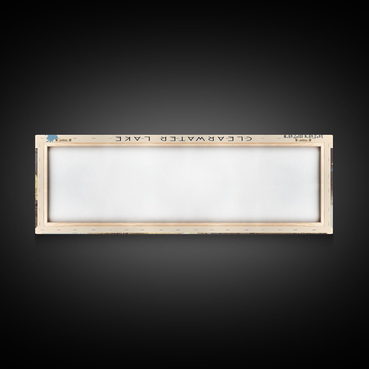 Clearwater Lake Framed Canvas Print, Lake House Art, Panoramic Travel Poster, Wide Wall Art, Modern Lake Painting, Home Decor