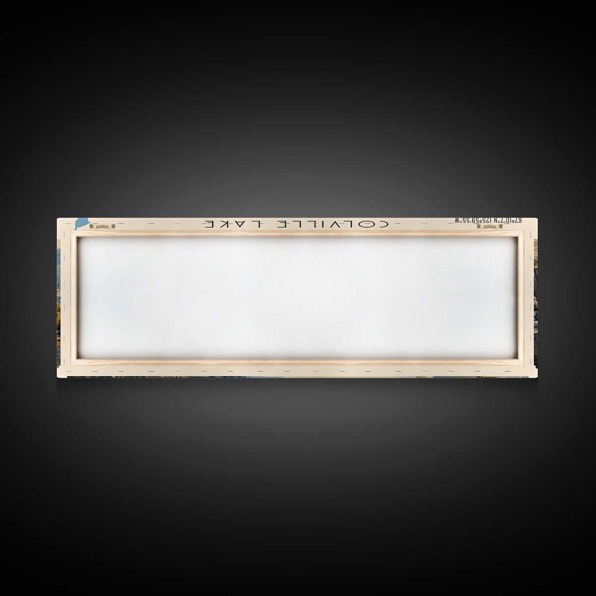 Colville Lake Framed Canvas Print, Lake House Decor, Panoramic Wide Art, Travel Poster, Modern Lake Painting, Nature Art