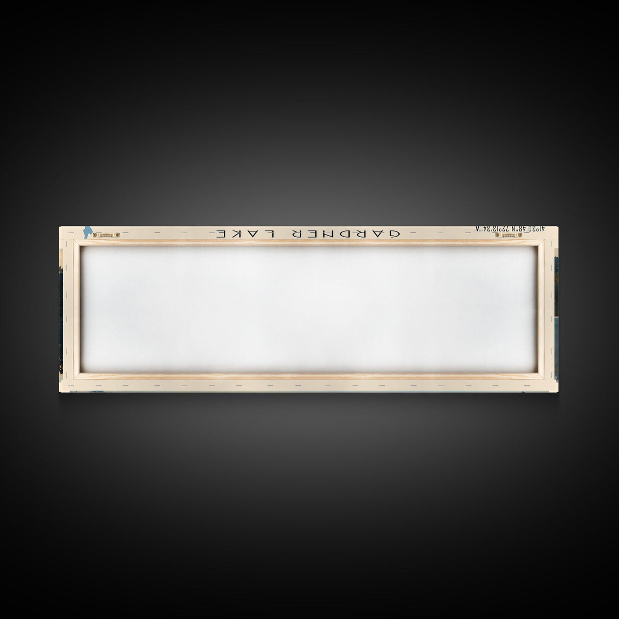 Gardner Lake Connecticut Framed Canvas Print, Lake House Art, Panoramic Wall Art, Travel Poster, Tranquil Lake Painting, Home Decor