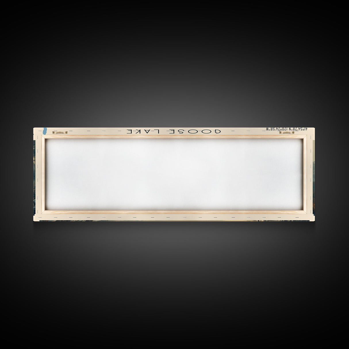 Goose Lake Framed Canvas Print, Lake House Art, Panoramic Travel Poster, Wall Art, Vibrant Lake Painting, Home Decor