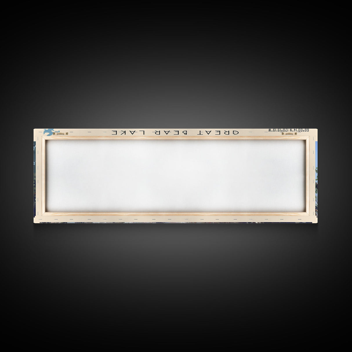 Great Bear Lake Framed Canvas Print, Lake House Decor, Panoramic Wall Art, Travel Poster, Picturesque Lake Painting, Nature Art