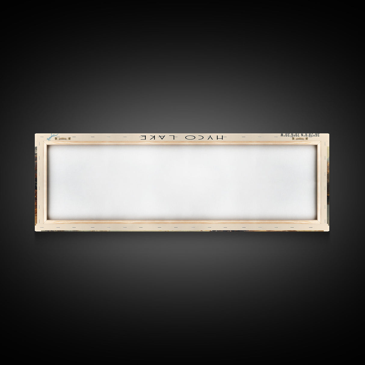 Hyco Lake North Carolina Framed Canvas Print, Lake House Art, Panoramic Wall Art, Travel Poster, Scenic Lake Painting, Home Decor