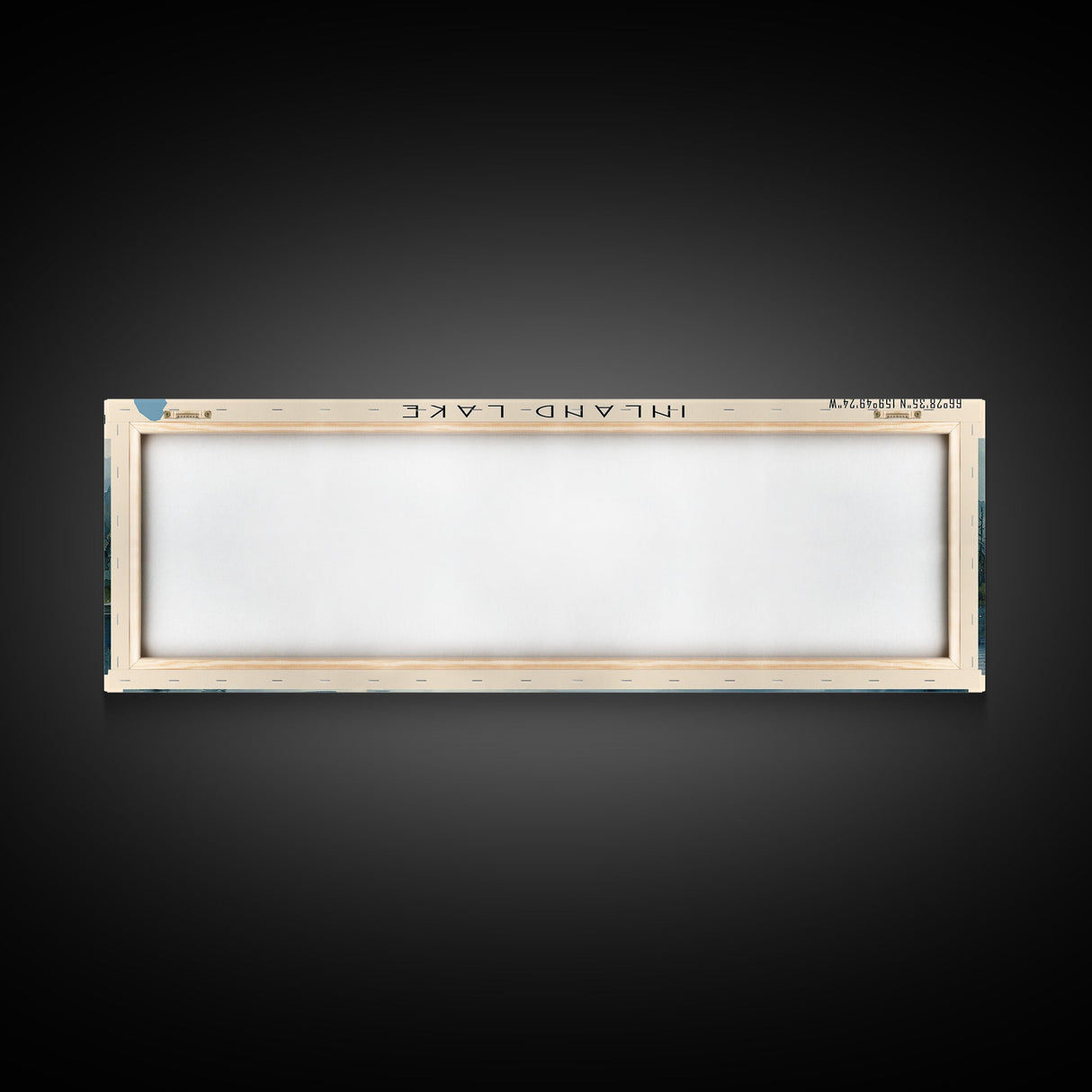 Inland Lake Framed Canvas Print, Lake House Art, Panoramic Wall Art, Travel Poster, Scenic Lake Painting, Nature Art