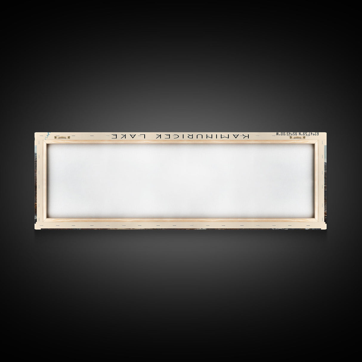 Kaminuricek Lake Qamanirjuaq Lake Framed Canvas Print, Panoramic Lake House Decor, Wall Art, Travel Poster, Serene Lake Painting, Nature Art