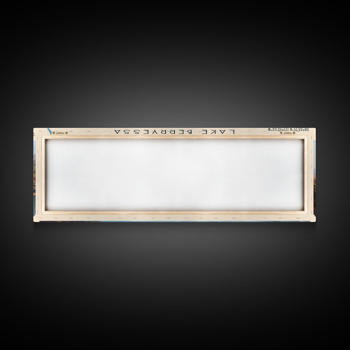 Lake Berryessa California Framed Canvas Print, Panoramic Lake House Decor, Wall Art, Travel Poster, Serene Lake Painting, Home Decor