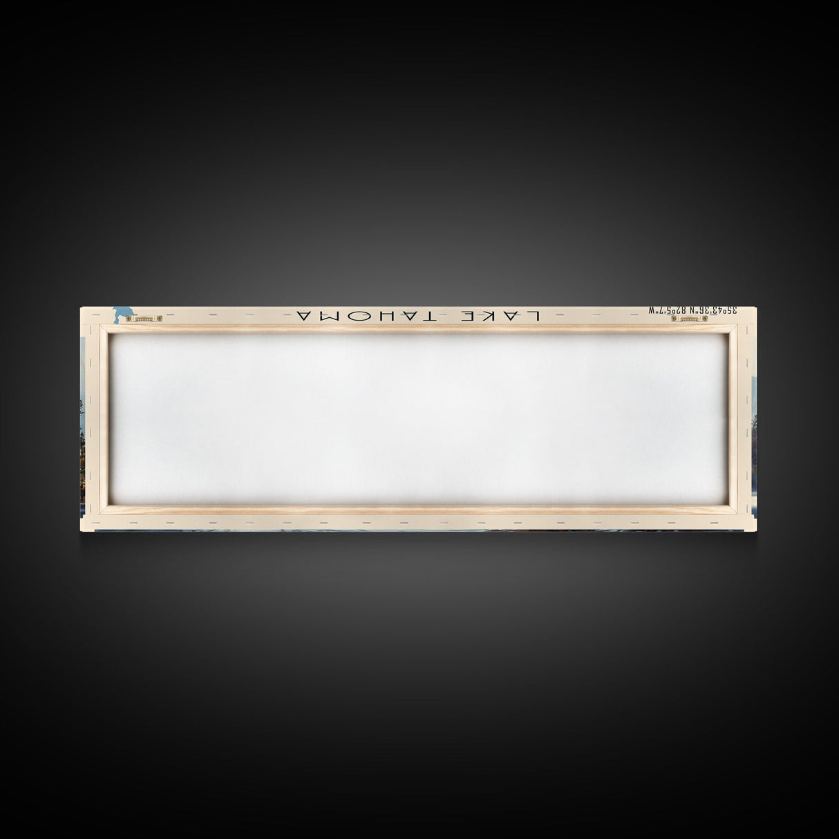 Lake Tahoma North Carolina Framed Canvas Print, Lake House Decor, Panoramic Wall Art, Travel Poster, Serene Landscape Painting, Rustic Art