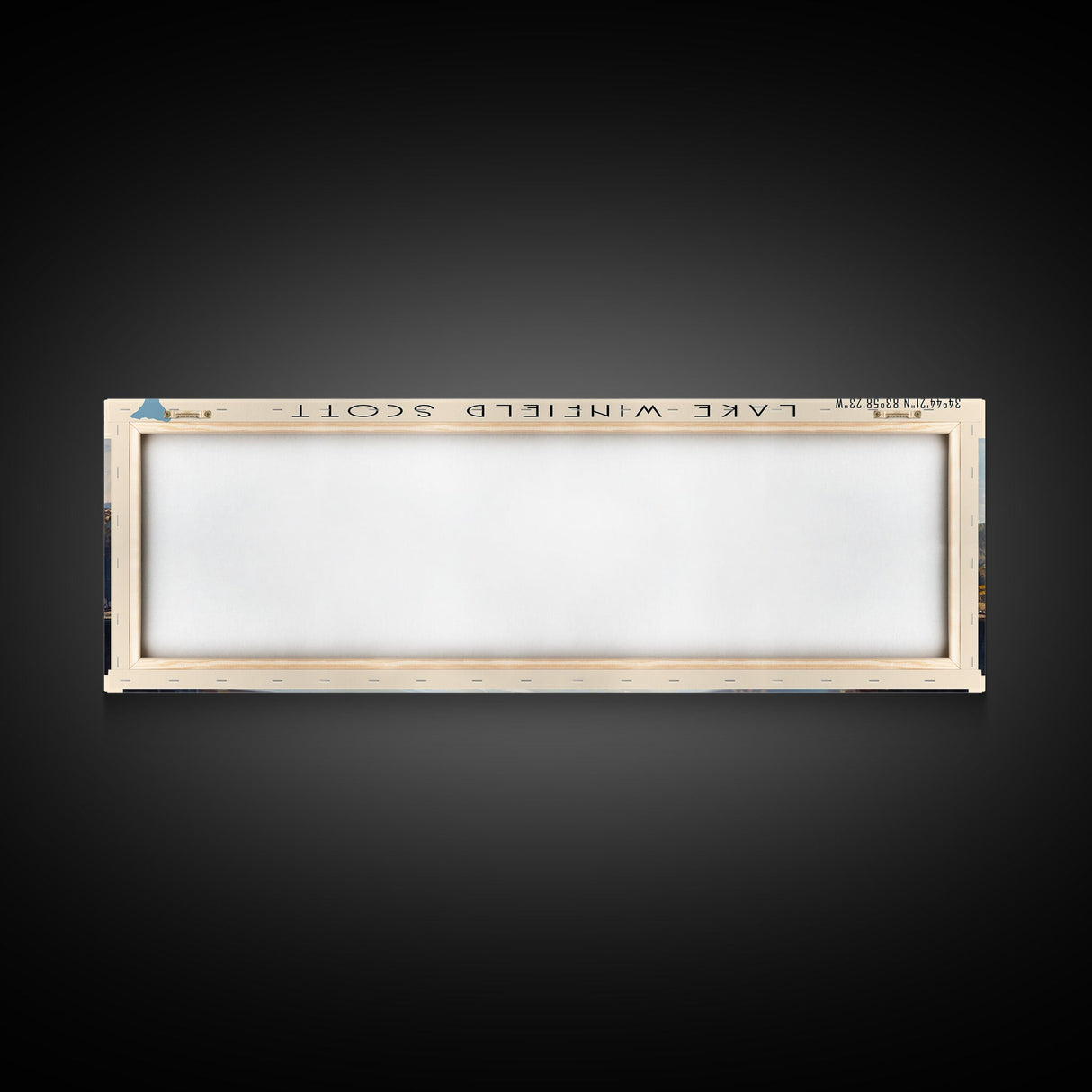 Lake Winfield Scott Georgia Framed Canvas Print, Lake House Decor, Panoramic Wall Art, Travel Poster, Scenic Landscape Painting, Rustic Art