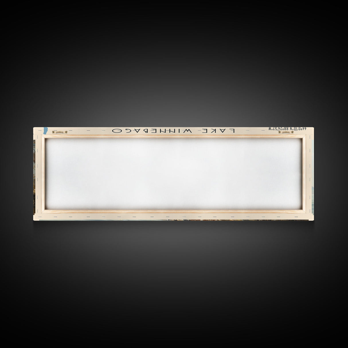 Lake Winnebago Framed Canvas Print, Lake House Decor, Panoramic Wall Art, Travel Poster, Beautiful Landscape Painting, Living Room Decor