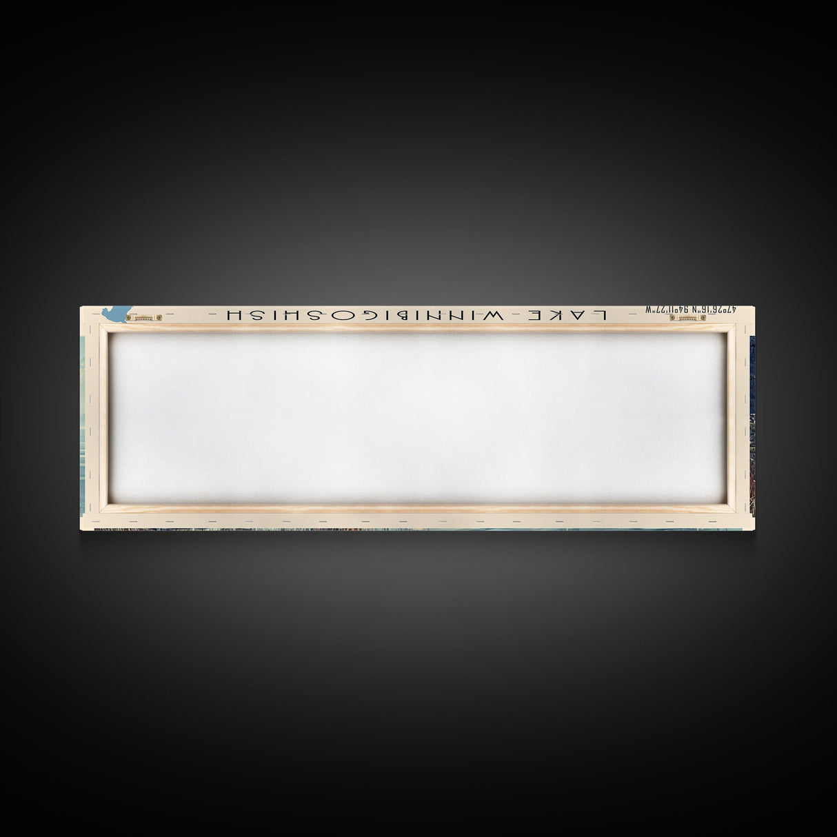 Lake Winnibigoshish Framed Canvas Print, Lake House Decor, Panoramic Wall Art, Travel Poster, Landscape Painting, Bedroom Decor