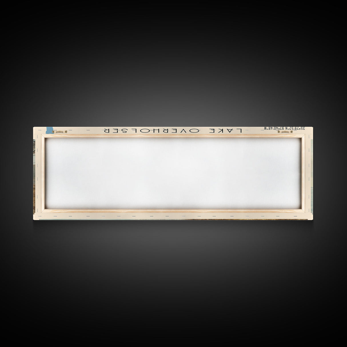 Lake Verholser Oklahoma Framed Canvas Print, Lake House Decor, Panoramic Wall Art, Travel Poster, Landscape Painting, Contemporary Art