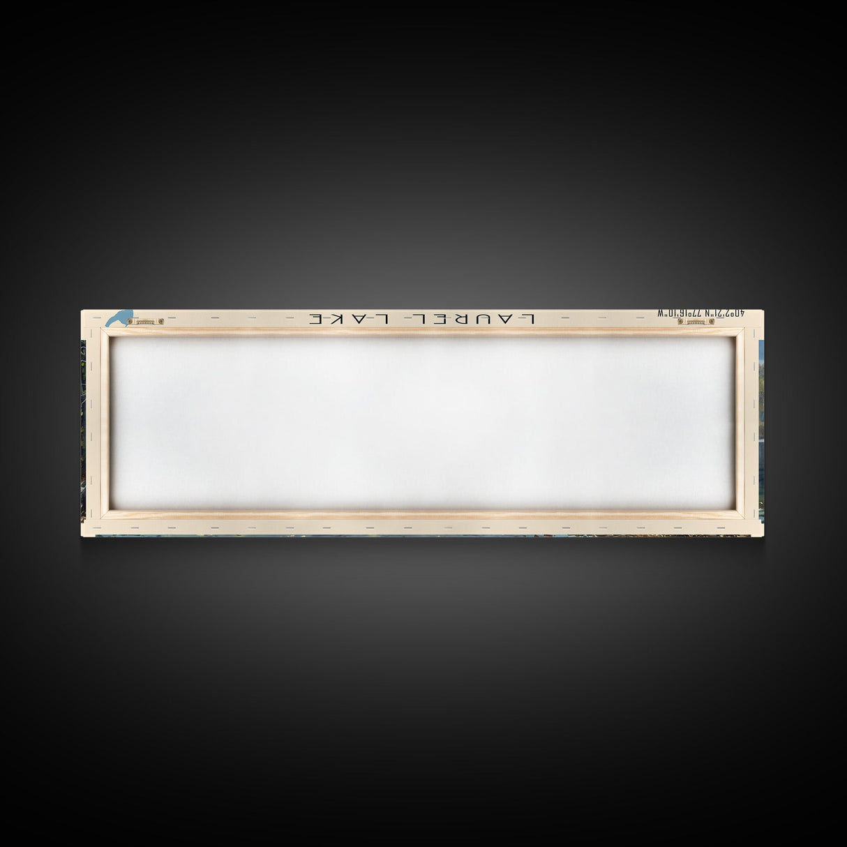 Laurel Lake Pennsylvania Framed Canvas Print, Lake House Decor, Panoramic Wall Art, Travel Poster, Landscape Painting, Bedroom Decor