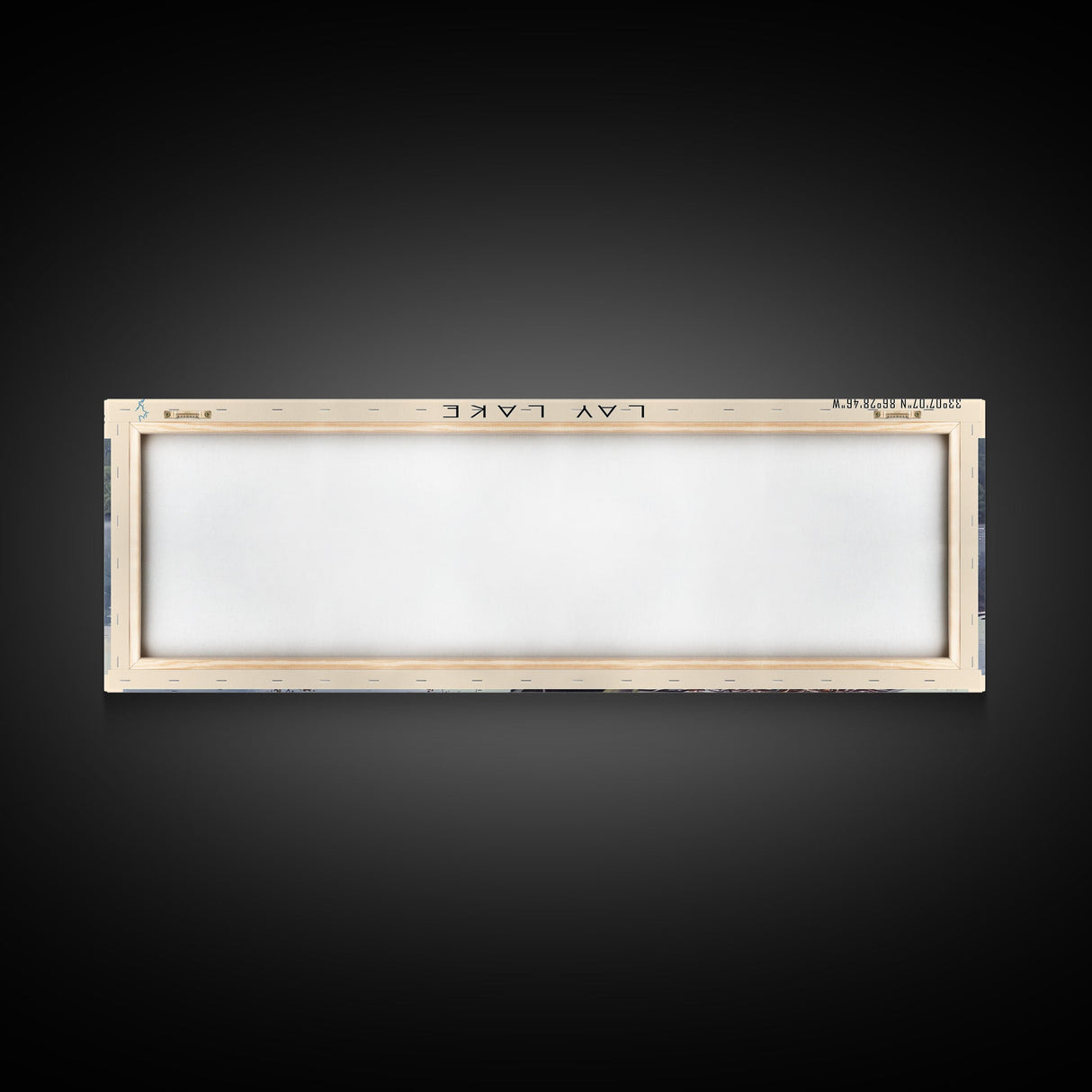 Lay Lake Alabama Framed Canvas Print, Lake House Decor, Panoramic Wall Art, Travel Poster, Beautiful Landscape Painting, Modern Art