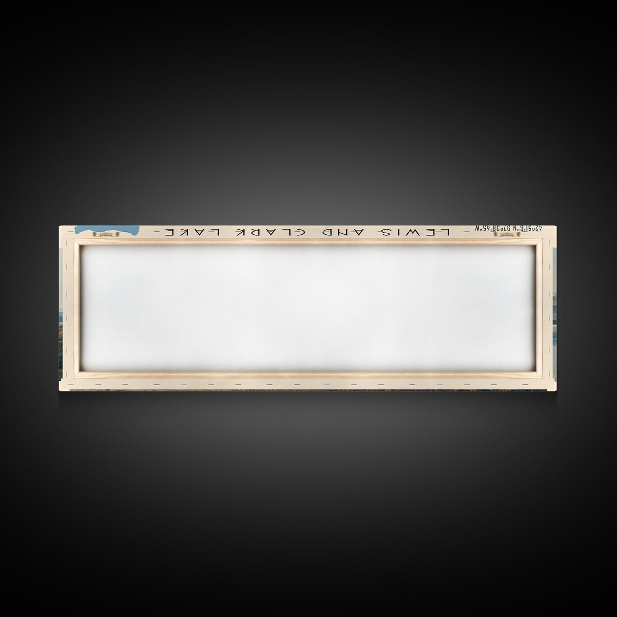 Lewis And Clark Lake Nebraska Framed Canvas Print, Lake House Decor, Panoramic Wall Art, Travel Poster, Scenic Landscape Painting, Contemporary Art