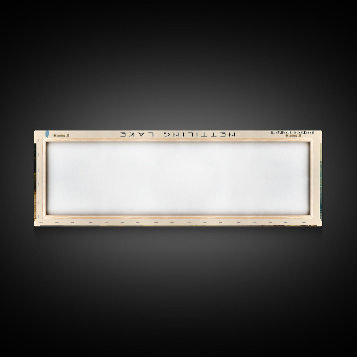 Nettiling Lake Framed Canvas Print, Lake House Decor, Panoramic Wall Art, Travel Poster, Beautiful Landscape Painting, Living Room Decor