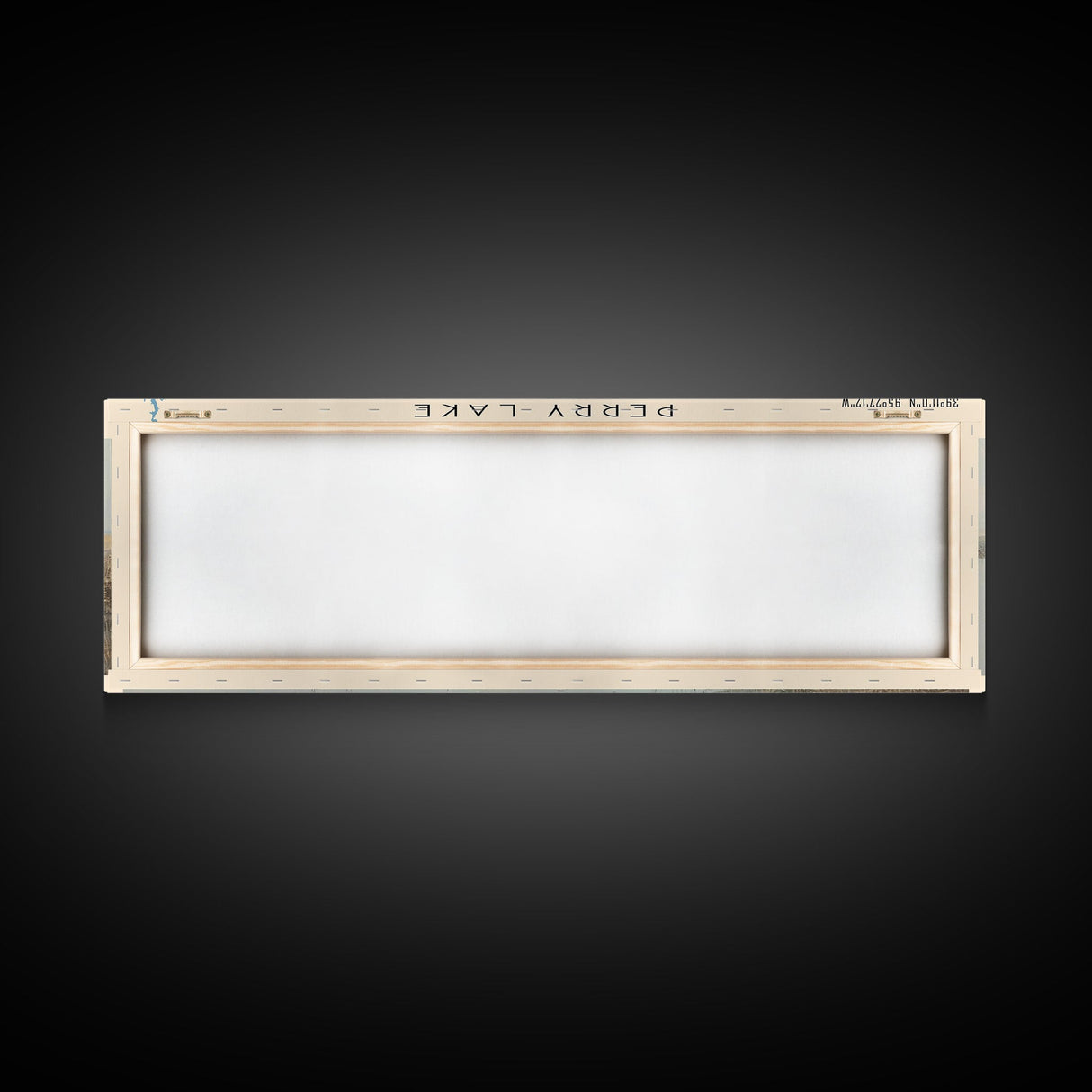 Perry Lake Kansas Framed Canvas Print, Lake House Decor, Panoramic Wall Art, Travel Poster, Beautiful Landscape Painting, Living Room Decor