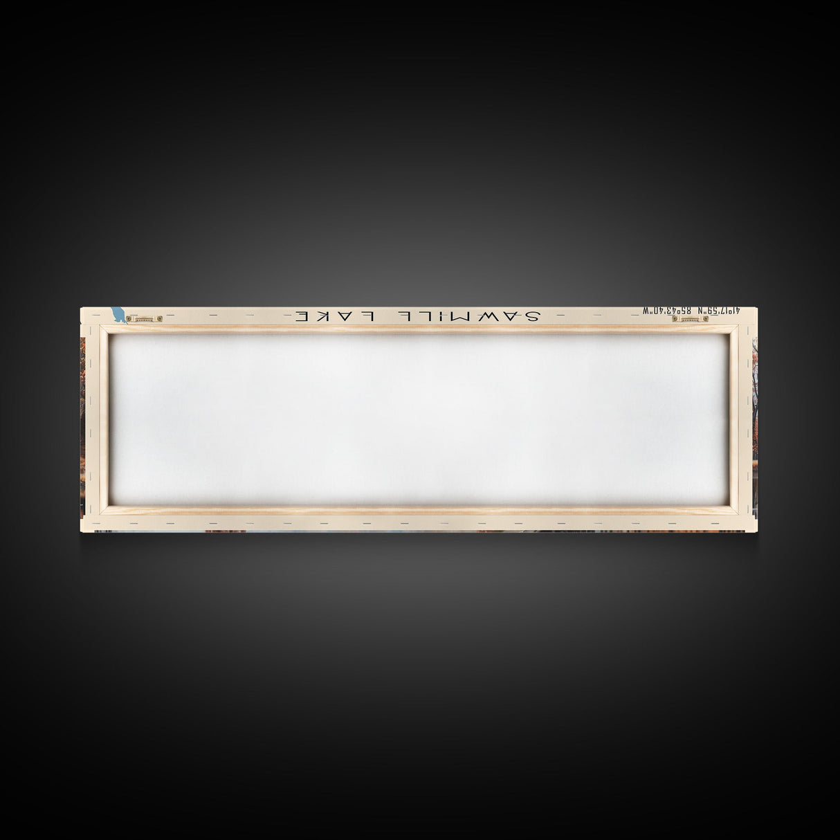 Sawmill Lake Indiana Framed Canvas Print, Lake House Decor, Panoramic Wall Art, Travel Poster, Serene Lake Painting, Bedroom Decor